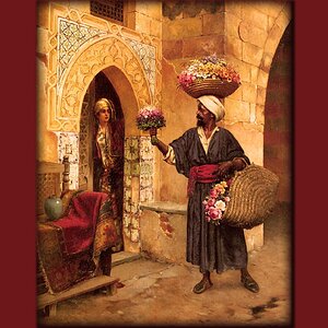 Osmanlı Sokaklarında Bir Çiçek Satıcısı