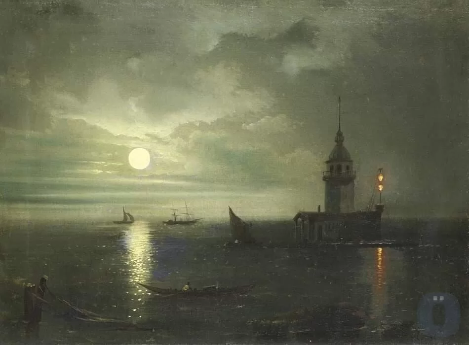 Kız Kulesinin Gece Manzarası