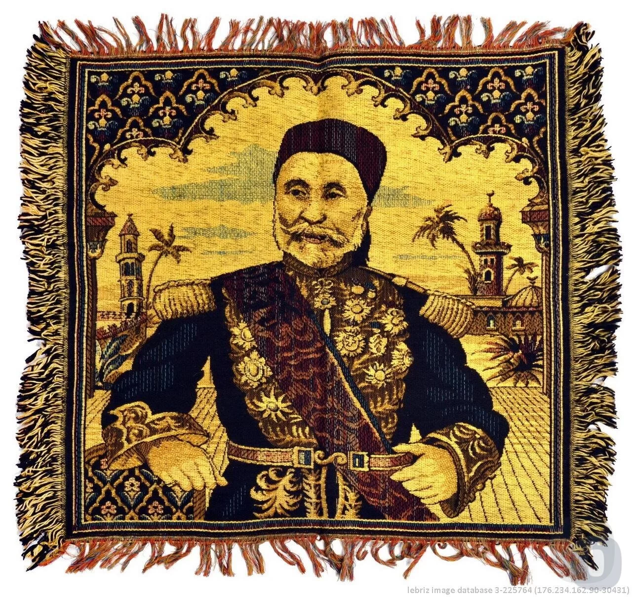 Osmanlı Paşası tasvirli dokuma pano