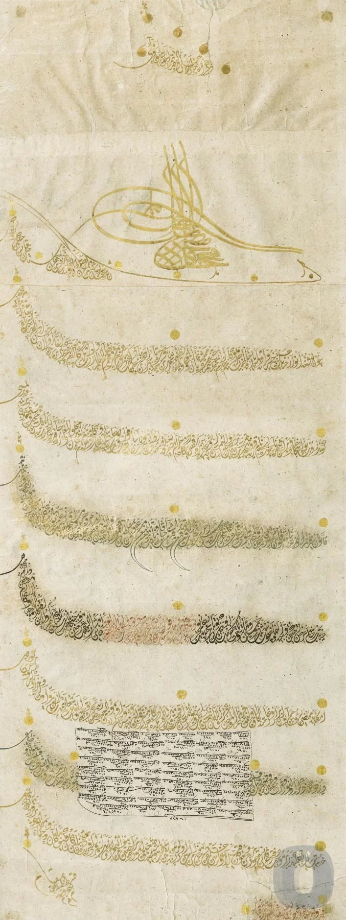 Sultan Birinci Mahmud tuğralı bir Ferman